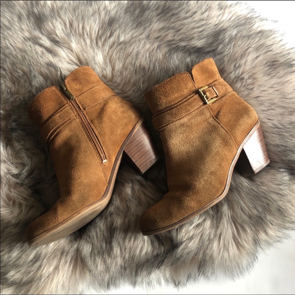 Sam Edelman Lynne Cognac Suede Boots - Picture 2 of 9